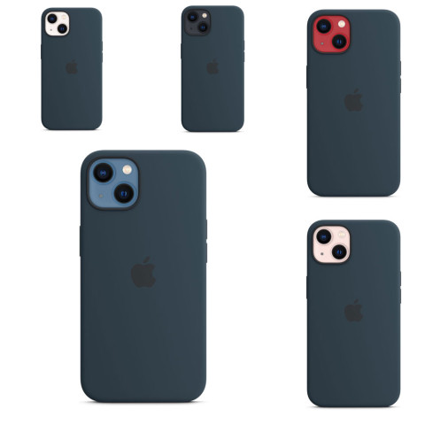 Чехол LUX Silicone Case на iPhone 13 Abyss Blue without MagSafe